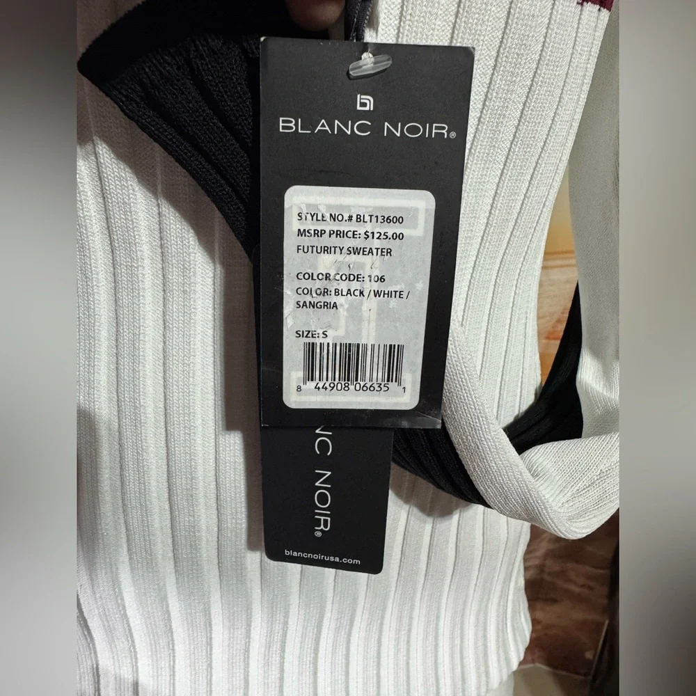Blanc Noir Ribbed Sweater - Picture 5 of 8